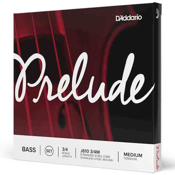 D’Addario Prelude Bass String Set, 3/4 Scale, Medium Tension