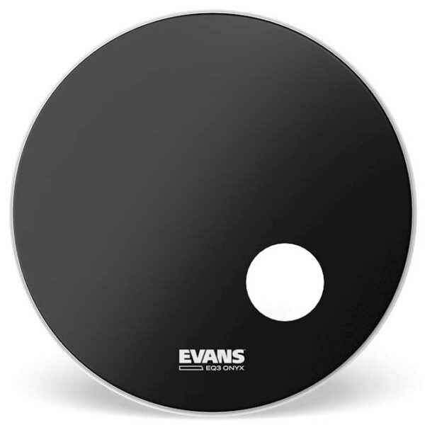 Evans EQ3 ONYX RESONANT 22" Onyx Bass Drumhead