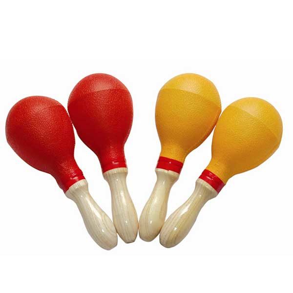 Kenneth Plastic Maracas with Wood Handle มาราคัสพลาสติก ด้ามไม้ เคนเน็ธ