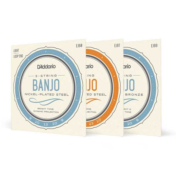 D'Addario NICKEL-PLATED STEEL / PHOSPHOR BRONZE Banjo Strings