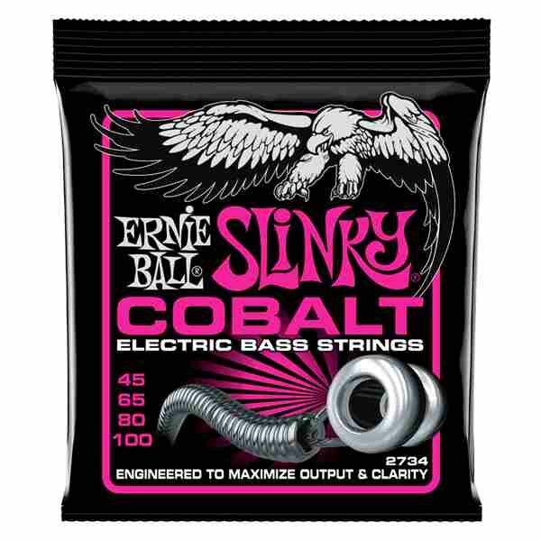 Ernie Ball Super Slinky Cobalt Electric Bass Guitar Strings 45/100