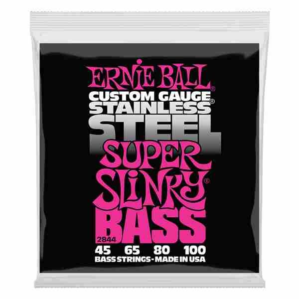 Ernie Ball Super Slinky Stainless Steel Electric Bass Strings 45/100