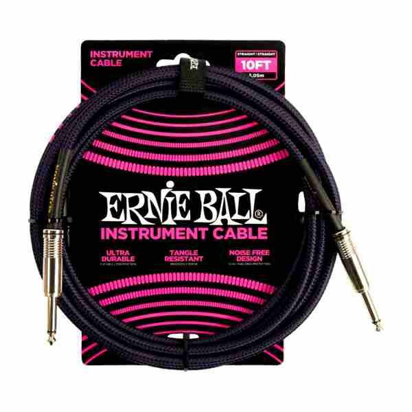 Ernie Ball 10 Feet Braided Straight/Straight Instrument Cable