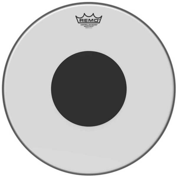 Remo Controlled Sound Smooth White - Top Black Dot Drumhead