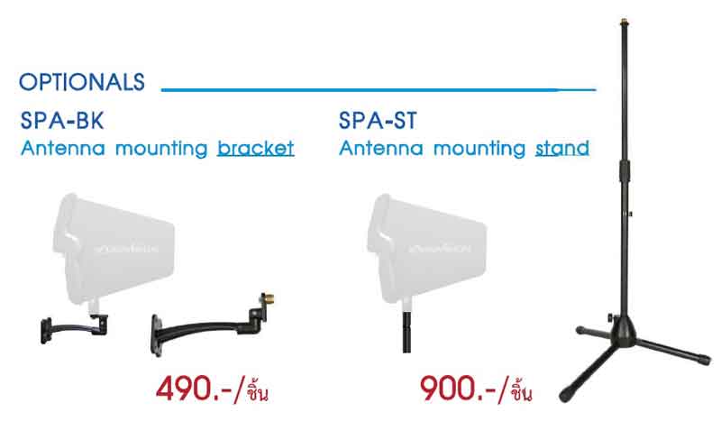 SOUNDVISION SPA-1000A Active directional antenna เสาอากาศสำหรับชุดไมโครโฟนไร้สาย 3 เครื่องดนตรี, จำหน่ายเครื่องดนตรี, ขายเครื่องดนตรี, อุปกรณ์ดนตรี