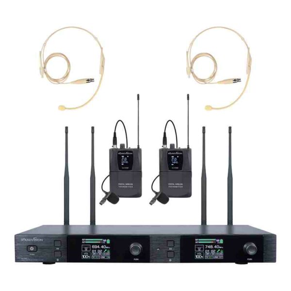 SOUNDVISION SU-990D/BT Digital Wireless Microphones 180CH (Dual Body-Pack Transmitter)