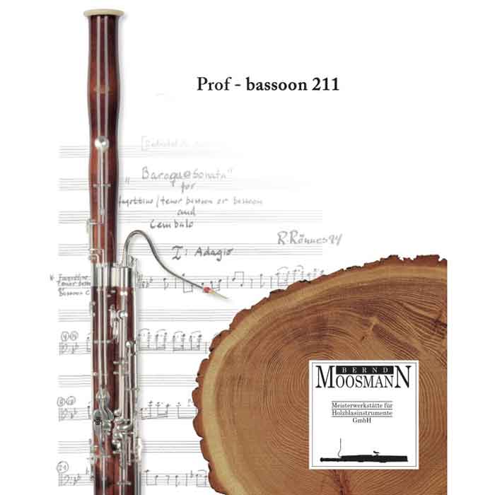 Moosmann Bassoon No. 211 4-piece compact model with long bell