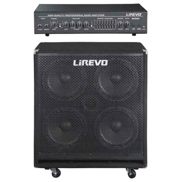 Lirevo B410+BH300 Professional Bass Amp and Cabinet 400W 4x10"