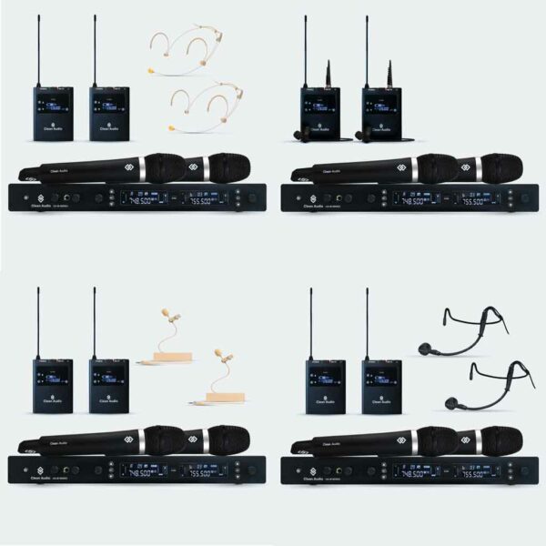 Clean Audio CA-M2-D COMBO SET Dual Channels Wireless Microphone