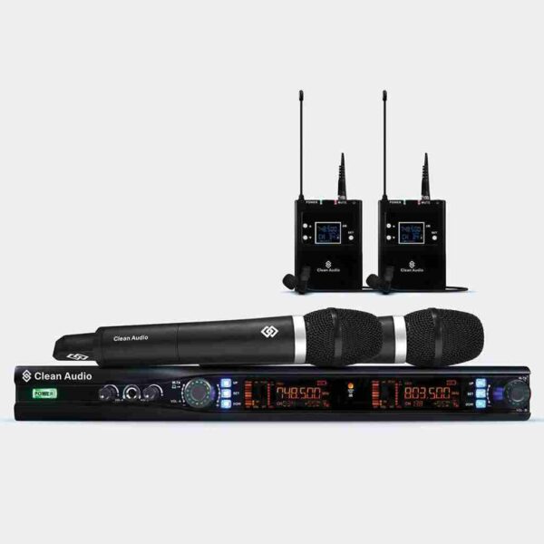 Clean Audio COMBO SET Dual Channels Wireless Microphone