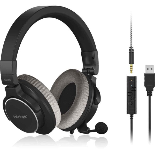 Behringer BH 470U Premium Stereo Headset with Detachable Microphone and USB Cable