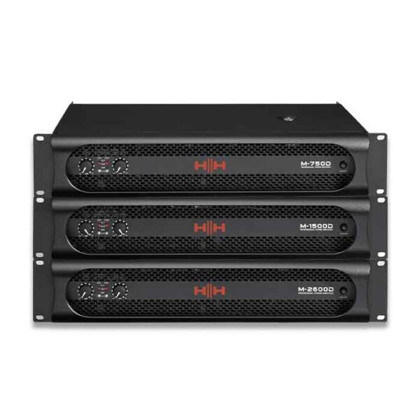 HH M-Series 2x750 / 2x1500 / 2x2600 watt Stereo Power Amplifiers